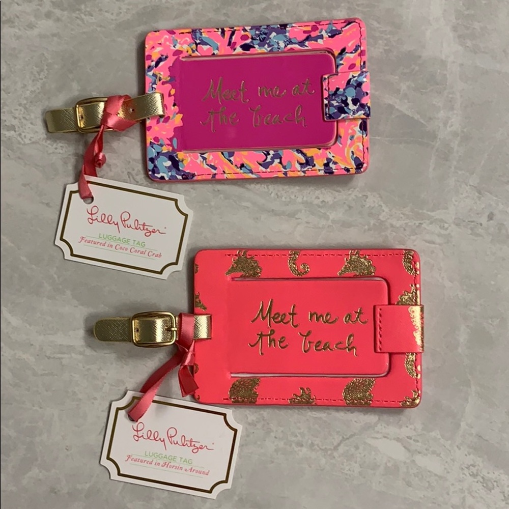 2 New Lilly Pulitzer Luggage Tags
